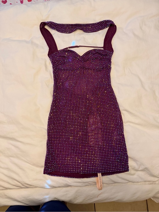 Oh Polly Dresses & Skirts - Oh Polly Plum Sequin Mini Dress